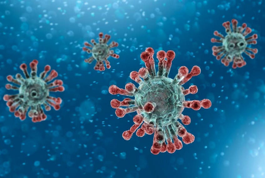Microscopic view of coronavirus, a pathogen that attacks the respiratory tract.