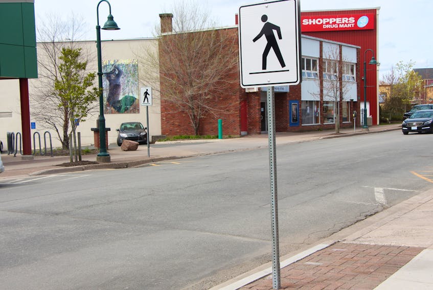 Among the topics covered during Town of Antigonish council’s meeting May 27 was the future of a Main Street crosswalk between College and Acadia streets.