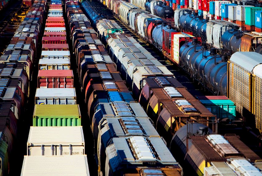 The Canadian Pacific railyard is pictured in Port Coquitlam, B.C. The proposed merger of CP and Kansas City Southern is being touted as a 'stabilizing' deal for the sector.