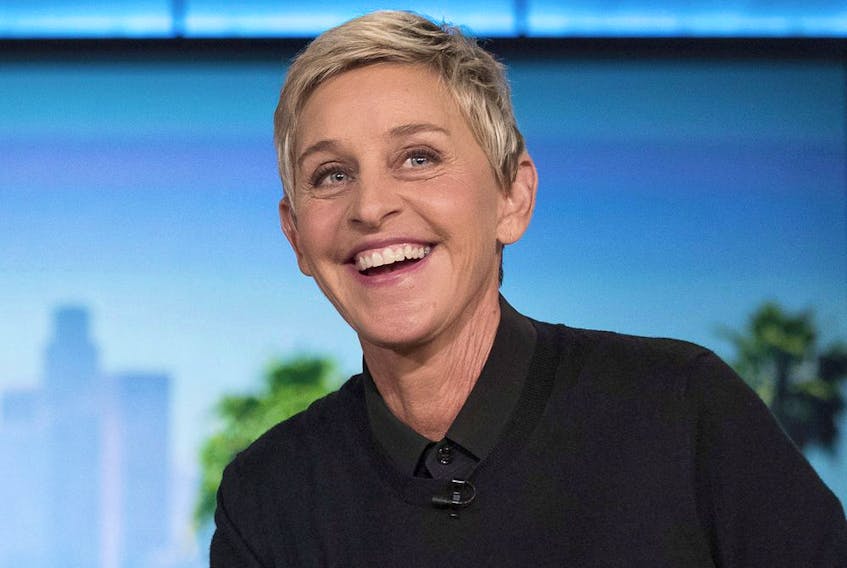 Ellen Degeneres appears during a commercial break at a taping of "The Ellen Show" in Burbank on Oct. 13, 2016. 