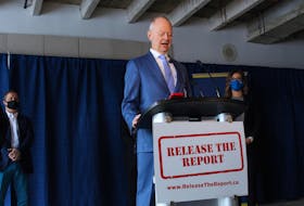 Progressive Conservative Leader Ches Crosbie on Wednesday at his headquarters in downtown St. John's called on Liberal Leader Andrew Furey to immediately release the recommendations from the Economic Recovery Team to the people of Newfoundland and Labrador. — Andrew Waterman/The Telegram