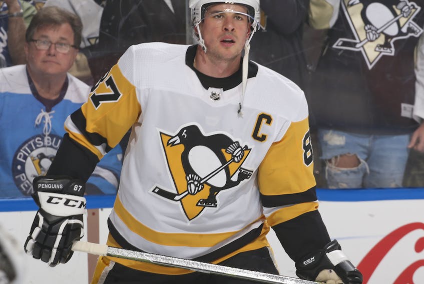 Pittsburgh Penguins captain Sidney Crosby has been sharp since returning on Jan. 14 after missing two months following surgery for a sports hernia. In 12 games, he has six goals and 13 assists.. (Joel Auerbach/Getty Images)