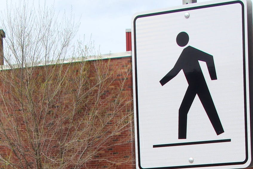 Generic image of a crosswalk sign for general use.