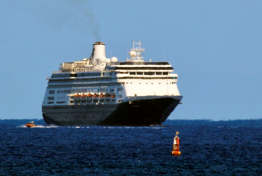 The MS Zaandam, one of the two Holland America Line cruise ships which have been afflicted with COVID-19, is seen approaching Fort Lauderdale, Fla., Thursday. — REUTER/Joe Skipper
