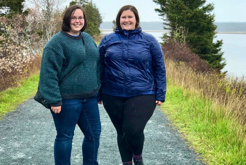 Katherine Fequet (left) and Nadine Hackney on the Salt Marsh Trail in Cole Harbour. The pair, who recently founded Curvy Girls Hiking group, will lead a walk there on June 15.