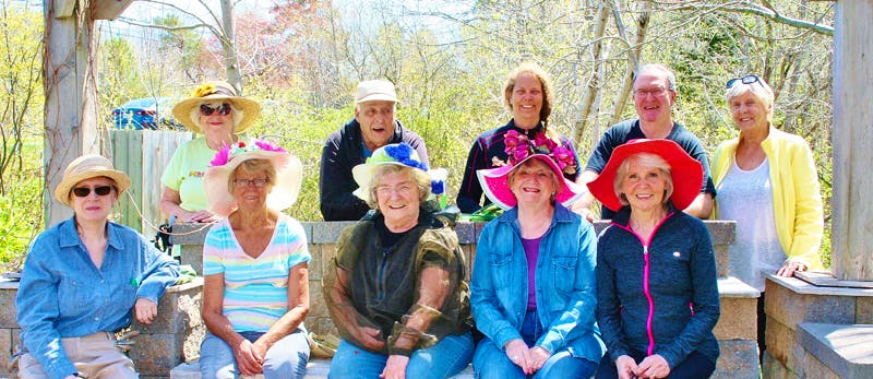 The black flies were out in force on May 25 - and so were a few of the volunteers responsible for the majestic Beaver Bank Kinsac Country Garden. From left, in front, are Gerry Dowling, Vanessa MacDonald, Marie Webb, Ann Benson and Joan Russell. In back are Rae Marlborough, Keith Barrett, Janice Crawford, Graham Mailman and Mary Barrett.