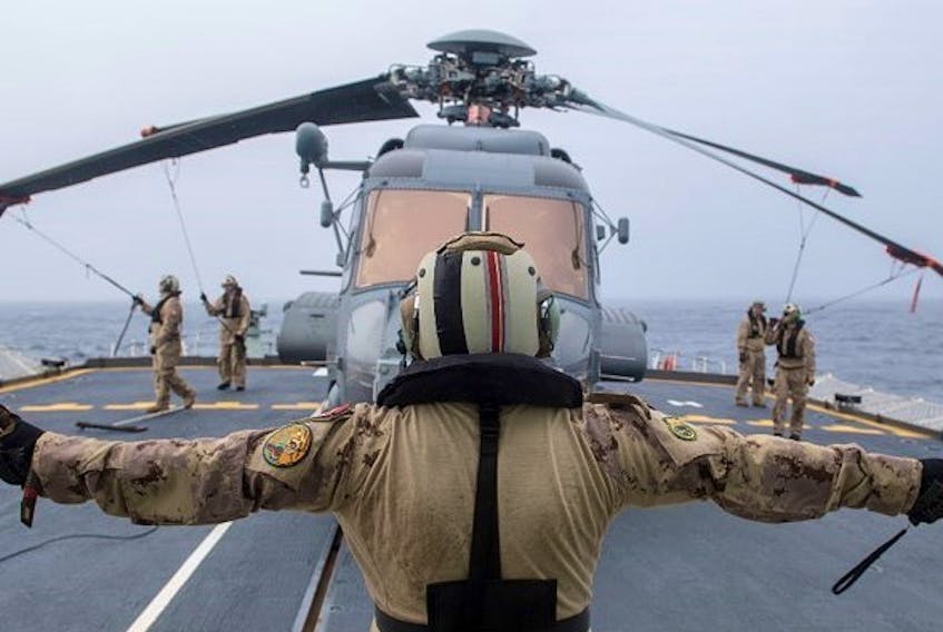 The Cyclone helicopter from HMCS Fredericton is shown in this recent photo. (Canadian Forces photo)