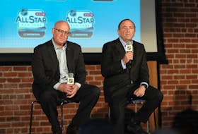 NHL deputy commissioner Bill Daly (left) and commissioner Gary Bettman.