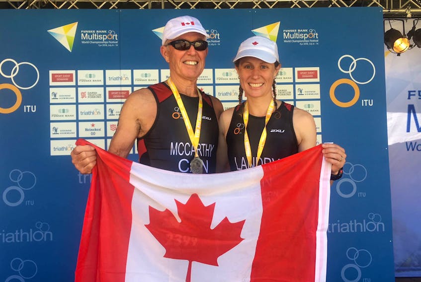 Islanders Dan McCarthy and Kim Landry competed for Canada at the World Multisport Championships during the weekend in Odense, Denmark.