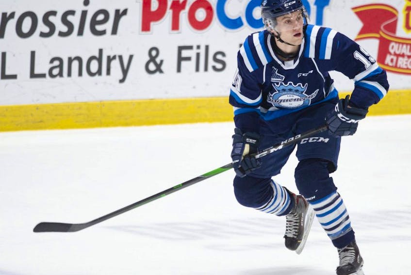 Dawson Mercer of the Chicoutimi Sagueneens is currently attending Team Canada training camp for the upcoming World Junior Championship in Edmonton.  