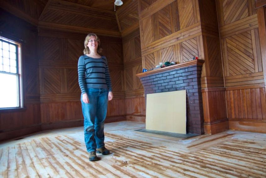Saskia Geerts standing in the room that convinced her to go ahead with the project.