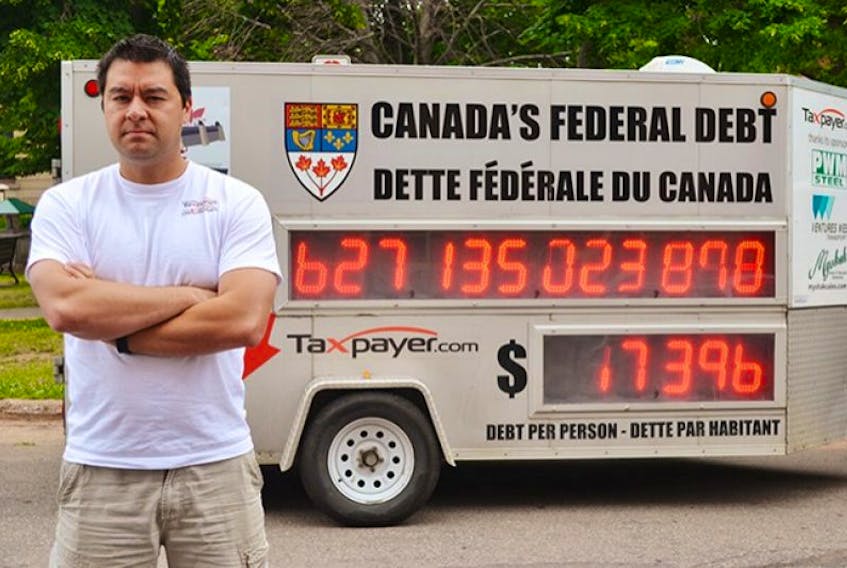 <p>Aaron Wudrick, national director for the Canadian Taxpayers Federation, is unhappy with the amount of debt the federal government has accrued. The federation is wrapping up its national debt clock tour and made a stop this week in P.E.I.</p>