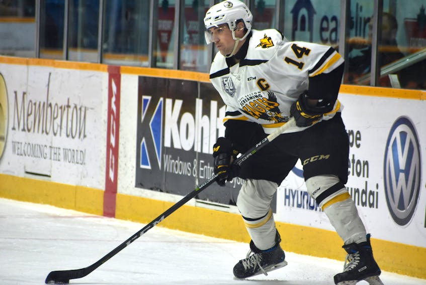 Declan Smith, a native of Fraser’s Mills, Antigonish County, is captain of the Cape Breton Screaming Eagles, who are preparing for the QMJHL playoffs.