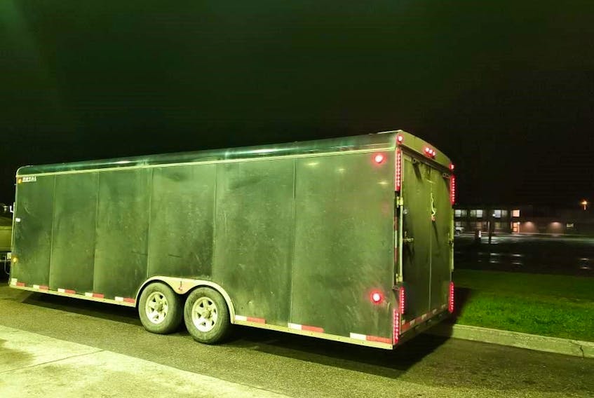 This trailer stolen from Alberta was recovered by the RCMP during a traffic stop in Deer Lake.
RCMP Photo
