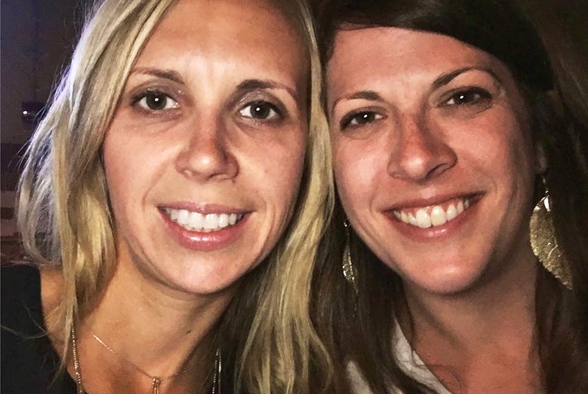 Beth-Ann Young (left) and her cousin, Sarah Short. Young, a Deer Lake woman who sought treatment for cancer in Austria, died on March 25. 