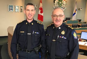 Deputy police chief Robert Walsh, left, has been given the title of Acting Chief to allow him to carry out the duties and responsibilities of the Cape Breton Police Service's top cop while Chief Peter McIsaac, right, is off on leave. Walsh has been filling in for McIsaac for the past several months. DAVID JALA/CAPE BRETON POST