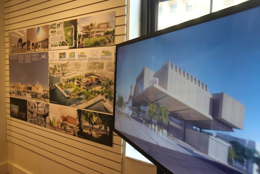 One of the 3D models and graphic renderings of the three proposed new Art Gallery of Nova Scotia designs is seen during a media availablilty at the AGNS Monday September 21, 2020.

TIM KROCHAK PHOTO