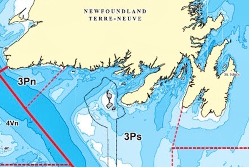 The 3Ps zone includes the French islands of St-Pierre-Miquelon, which means Canada's decision on 3Ps cod also has to include negotiations with France.