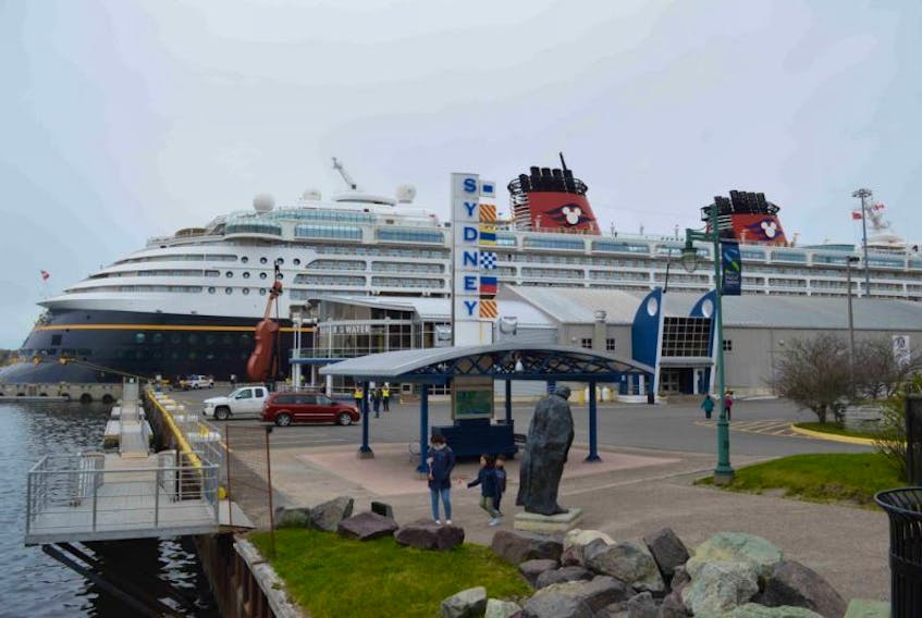 <p>Families travelling on board the Disney Magic explored parts of Sydney harbour just after the cruise ship docked in Cape Breton for the first time on Friday morning.</p>