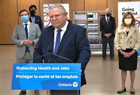 Premier Doug Ford didn't mince words during a briefing on Friday, March 26, 2021, when he harangued Prime Minister Justin Trudeau for an inconsistent delivery of vaccines to Ontario that is making it difficult for provincial health officials to get shots in arms.