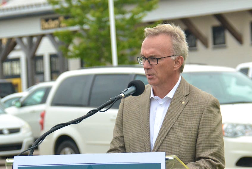 Charlottetown MP Sean Casey makes an announcement in Charlottetown on Aug. 30. Casey has been named the new parliamentary secretary for the Minister of Fisheries, Oceans.