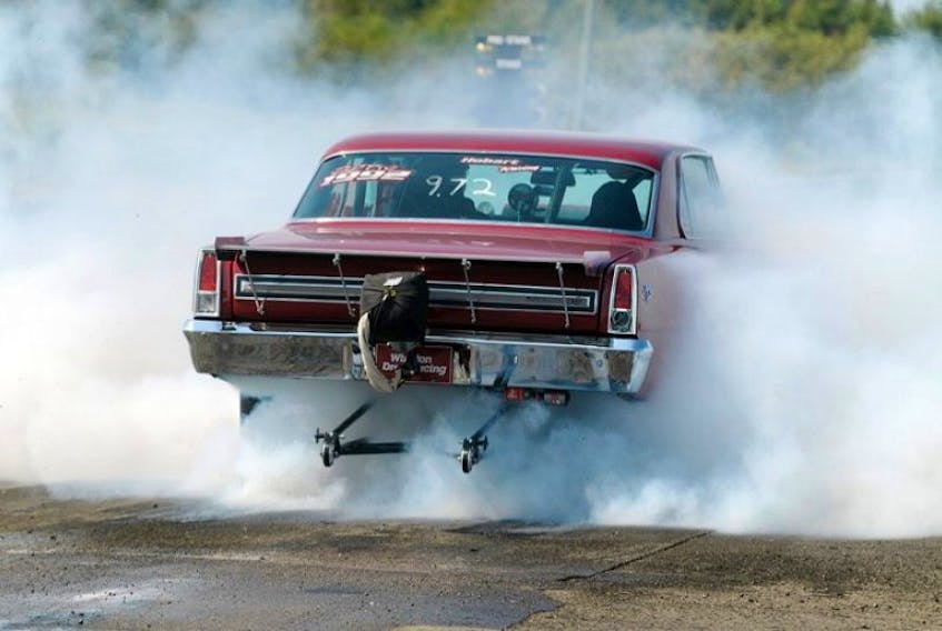 Drag racing at Raceway Park in Oyster Bed Bridge