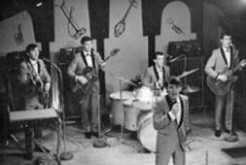 ['The Ducats play the Old Mill in St. Johns in 1968. They are, from left, Lewis Skinner, Jim Crewe, Dave Parsons on drums, singer Claude Caines and Bob Battiste. The Ducats earned the Stompin Tom Award for 2008. ']