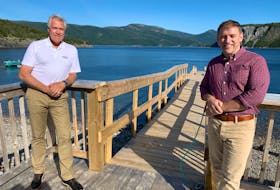 Former premier Dwight Ball (left) announced Monday he is resigning as a member of the House of Assembly for Humber-Gros Morne, so Premier Andrew Furey (right) can seek a seat in the House. - Submitted photo