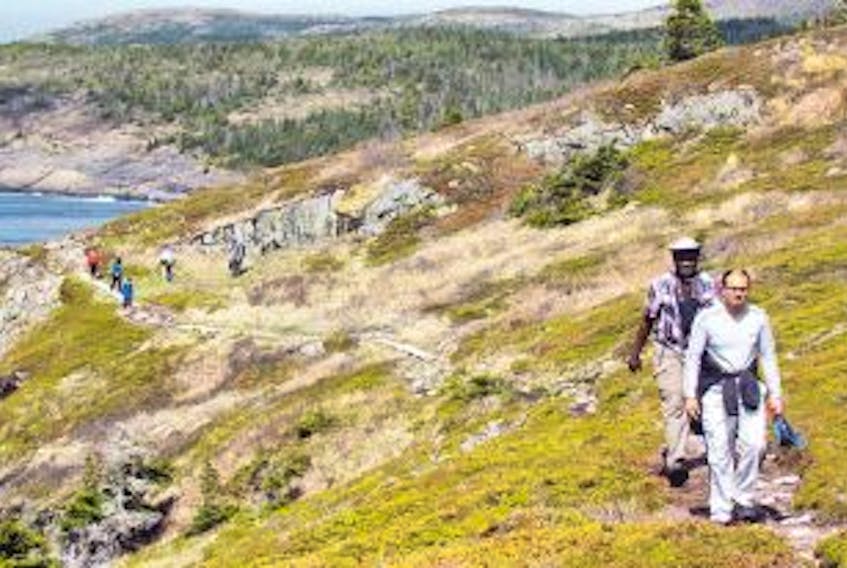 ['Hikers on the East Coast Trail. — File photo by Josh Pennell/The Telegram']