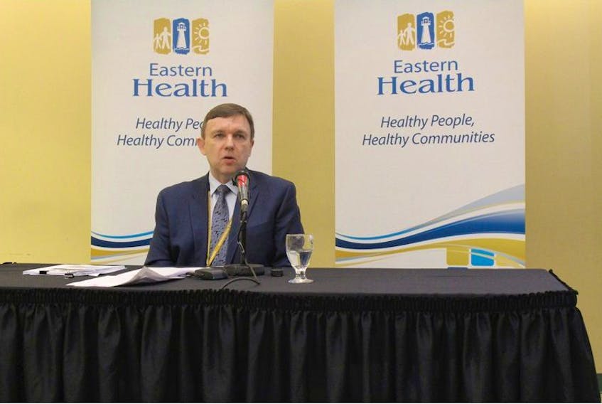 James McLeod/The Telegram<br />Eastern Health CEO David Diamond announced an array of budget cuts Monday, including the closure of the Masonic Park long term care home, and changes to routine breast cancer screening.
