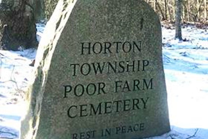 The headstone marking the site of the Horton Poor Farm cemetery. - Michelle Coleman