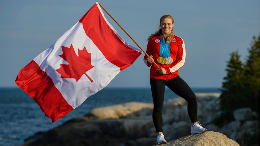 Halifax’s Ellie Black was named Canada’s flag-bearer for the closing ceremonies Sunday at the Pam American Games in Lima, Peru. Black became the first woman to win back-to-back individual all-around titles at the Pan Am Games. DARREN CALABRESE / Canadian Olympic Committee