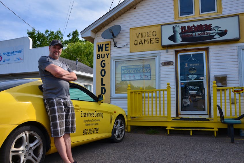 Elsewhere Gaming and Hobbies owner Mike Sisco outside his New Minas store. KIRK STARRATT