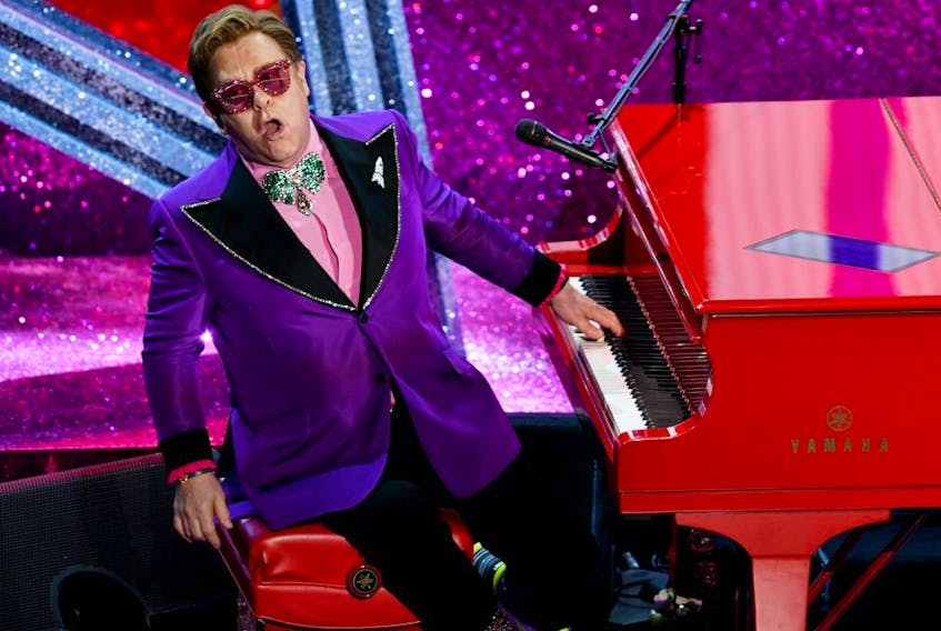 Elton John performs during the 92nd Annual Academy Awards at Dolby Theatre on February 9, 2020 in Hollywood.