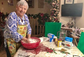 Sheila Morris, 69, from Eskasoni was taught how to make traditional Mi'kmaq meat pies from her mother and she is passing the skill on to her daughter. For holidays, Shelia said she makes the pies from pork and keeps it plain, the way everyone she knows likes it. NICOLE SULLIVAN/CAPE BRETON POST 