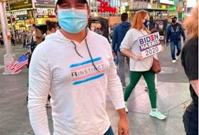 Sydney Mines native and New York City resident Brian Burton hit the crowded streets of Manhattan to celebrate the defeat of President Donald Trump in last week’s United States elections. “I felt a huge sense of relief,” said Burton. CONTRIBUTED