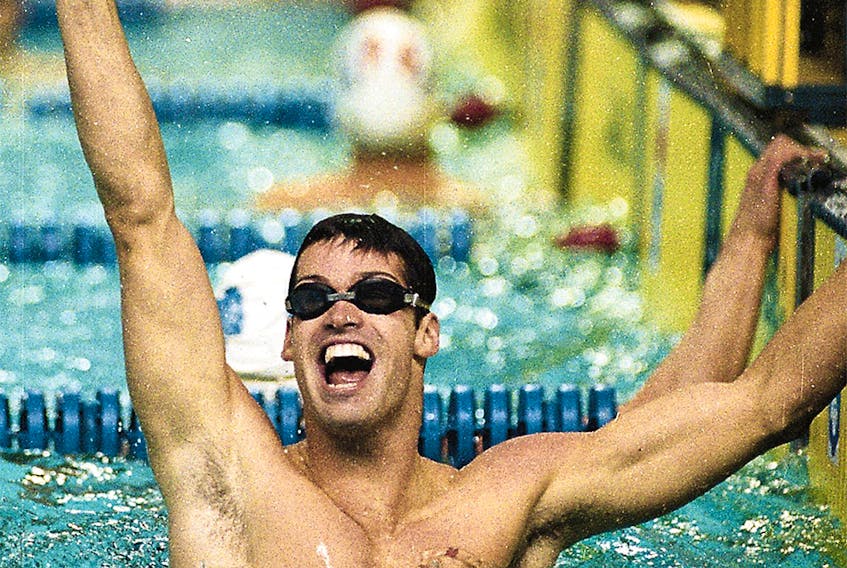 Mark Tewksbury, shown here at Lindsay Park Sports Centre in 1991, competed at the Seoul Olympics in 1988 and won Canada’s first gold medal at the 1992 Barcelona Olympics.