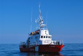 The Canadian Coast Guard ship Jackman took part in the search for four St. Lawrence fishermen, who went missing Monday morning. The bodies of three of them, all from the Norman family, were recovered Tuesday. One man is still missing. — CONTRIBUTED
