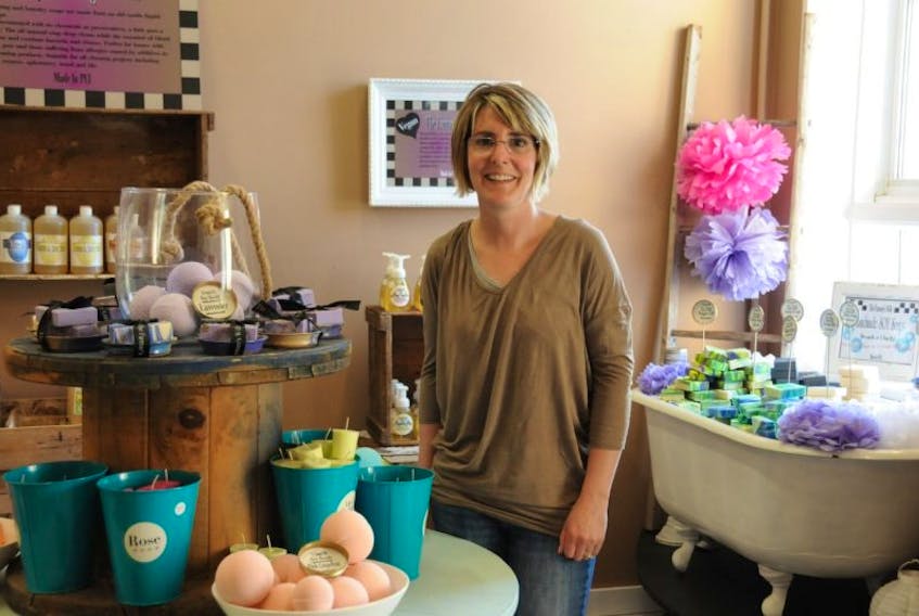 <p>Lesley MacKinnon, of The Farmer’s Wife, at her new Summerside location at 6 Queen Street.&nbsp;</p>