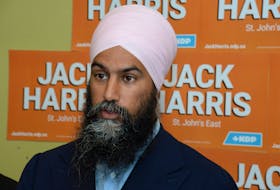 SHOT 03 SEPTEMBER 2019
JOE GIBBONS/The Telegram
Federal New Democratic Party Jagmeet Singh, pictured in St. John's during the 2019 federal election campaign, wonders if now is the time to implement a guaranteed basic income in Canada.