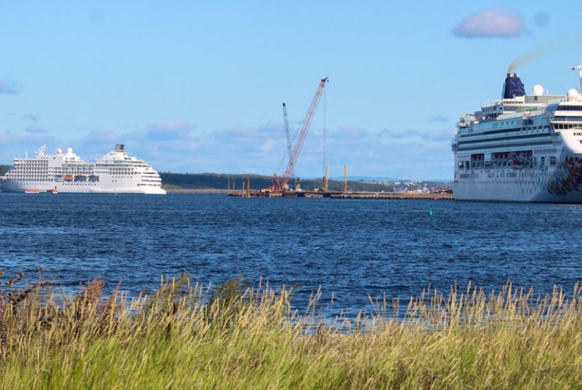 Sydney harbour often hosts several cruise ships daily as illustrated here in September 2019 when the SS Navigator, left, and the Norwegian Gem were in Cape Breton waters. GREG MCNEIL • CAPE BRETON POST 