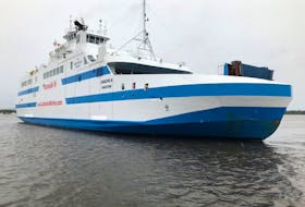 The Kamutik W was stuck in ice for more than 50 hours with a couple on board who had not declared they had returned from outside the country.  - Photo courtesy of government of Newfoundland and Labrador