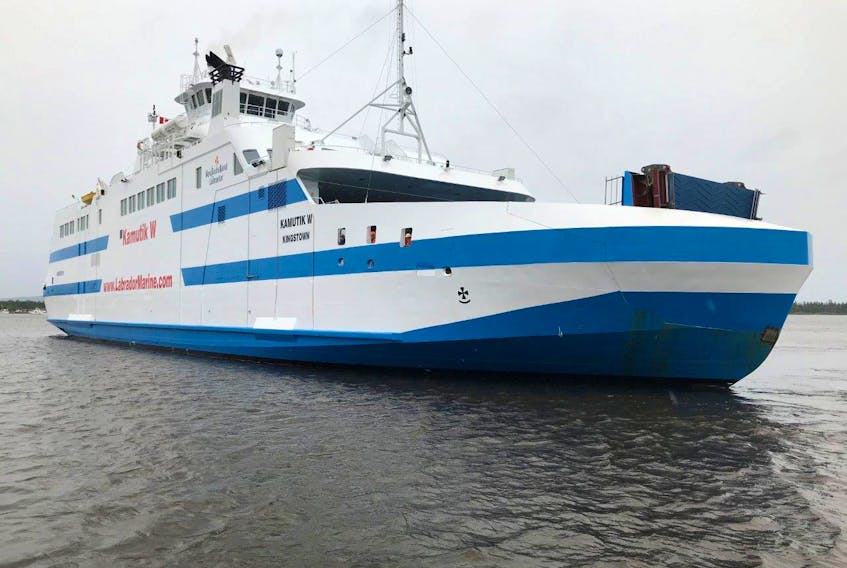 The Kamutik W was stuck in ice for more than 50 hours with a couple on board who had not declared they had returned from outside the country.  - Photo courtesy of government of Newfoundland and Labrador