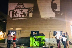 A rehearsal of the shadow puppet play, :The Kraken," written by Darren Ivany. The live drive-in performance will happen today as part of the St. John's Short Play Festival. - Submitted photo