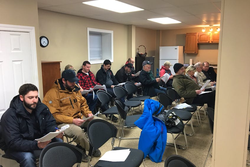 Firefighters and members of the public attended the annual budget meeting for the Rural Municipality of Miscouche.