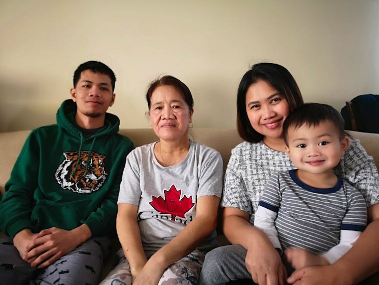 Jerick, Leonora, Renleth and Terence Laurel. Their family in the Philippines owned a restaurant right next to the Taal volcano, which erupted last Sunday. Andrew Waterman/The Telegram