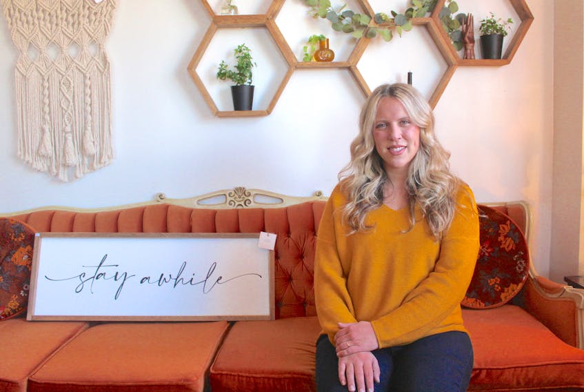 Brittany Smith is seen at her downtown Sydney shared boutique space the Middle Ground. Despite not qualifying for any government assistance, the fledgling business has thrived since reopening in June — something Smith attributes to a renewed since of buying locally. Chris Connors/Cape Breton Post