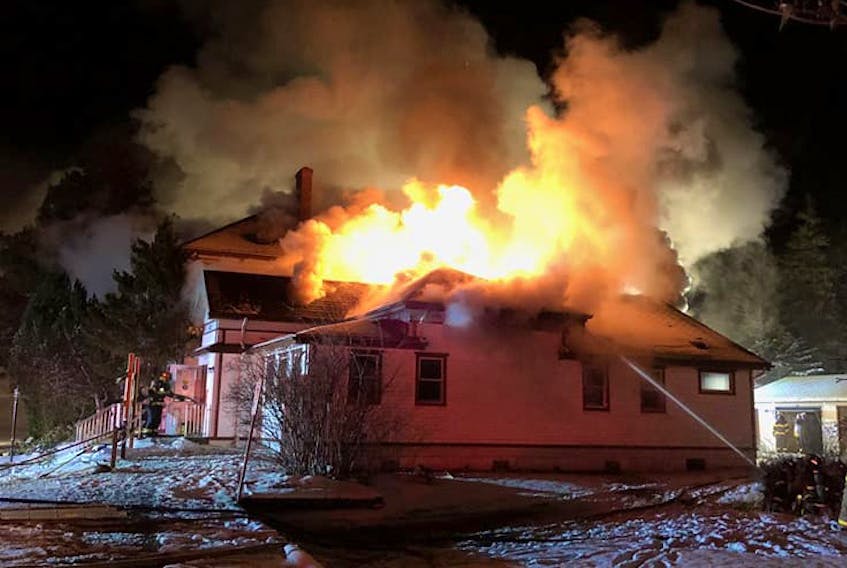 The scene that greeted fire fighters at the Barrington Passage structure fire on Dec. 17. 
Julia Murphy Facebook