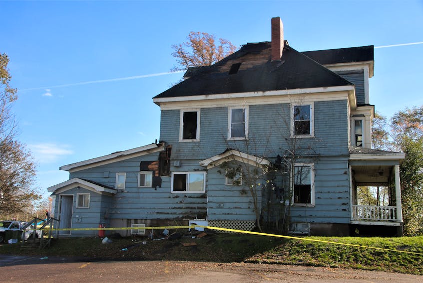 Fire broke out at this home, on Main Street in Bible Hill, early Sunday morning.
LYNN CURWIN/TRURO DAILY NEWS