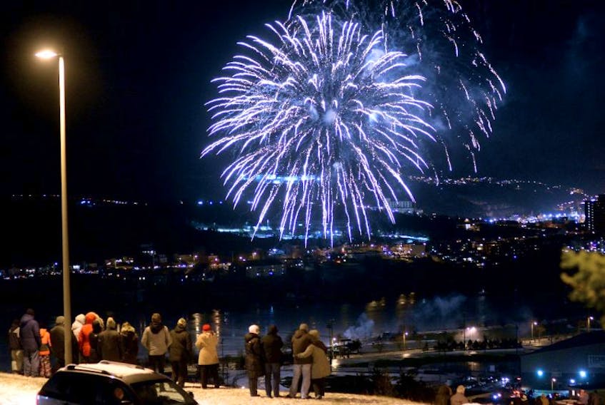 Fireworks over Quidi Vidi Lake in St. John’s. -KEITH GOSSE/THE TELEGRAM FILE PHOTO